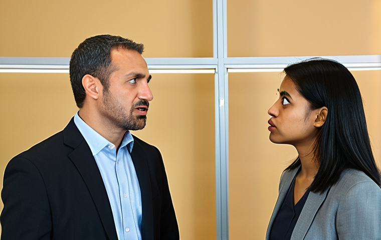 **Image Prompt 1: The Human Bridge of Understanding**
    A diverse professional human interpreter, male or female, mid-conversation in a modern, high-stakes international conference room. Two individuals from different cultural backgrounds are communicating, their expressions showing a mix of emotions – perhaps subtle tension, then relief or clarity. The interpreter’s face reflects deep empathy and cultural understanding, subtly mirroring expressions or gestures from both parties. The lighting is warm and professional, highlighting the direct human connection and the seamless flow of understanding, symbolizing the interpreter as a vital bridge between worlds. Emphasize eye contact, nuanced expressions, and the palpable sense of a complex message being genuinely conveyed. Realistic photo, high detail, professional composition.