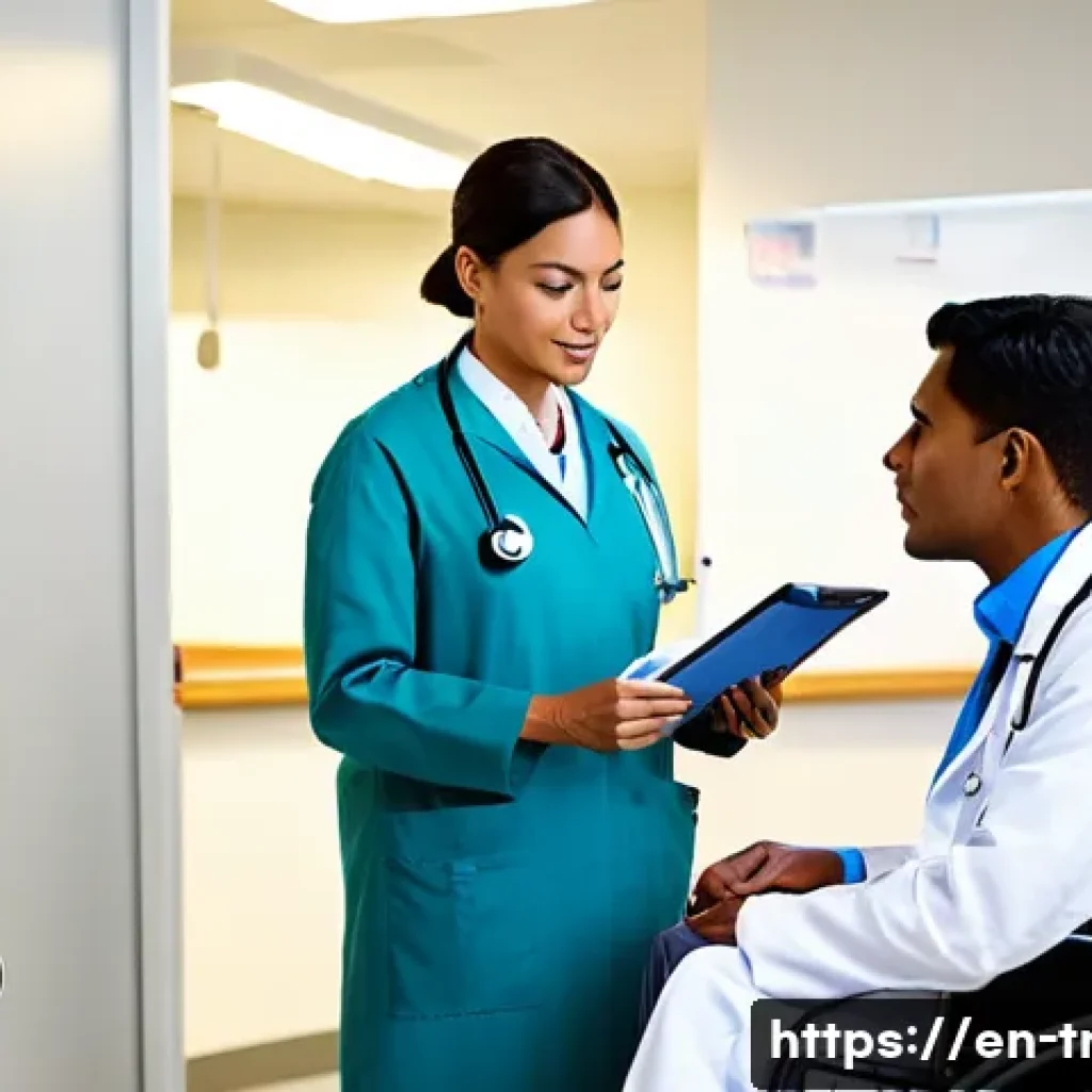 통역사 업계의 급여 비교 - A professional medical interpreter in a busy urban hospital setting, wearing smart business attire a...