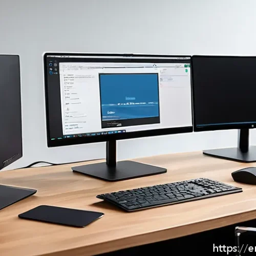 통역사 준비생이 알아야 할 시장 정보 - A modern interpreter’s home office setup showcasing a sleek, soundproofed workspace with high-qualit...