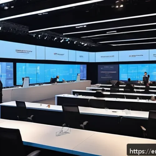 통역사로 창업하기 - A professional conference interpretation scene featuring a diverse group of interpreters working sim...